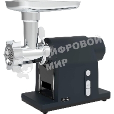 Мясорубка электрическая Rondell RDE-1452 графит/серебристый, 2000 Вт, 1.5 кг/мин, реверс, защита от перегрузки, насадки - 5