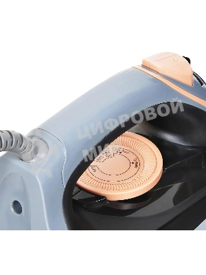 Утюг Hyundai H-SI01671 голубой, 2400 Вт, 20 г/мин, 160 г/мин, 250 мл