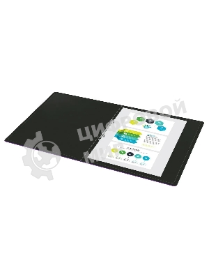 Папка на 2-х кольцах Бюрократ DeLuxe DL0740/2BBERRY A4 пластик 0.7мм кор.32мм черничный