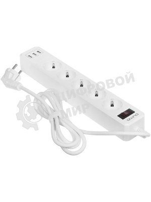 Сетевой фильтр QUMO Power Bar 5SP4U (P-0005), белый