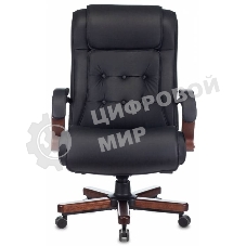 Кресло Бюрократ T-9926WALNUT черный, кожа