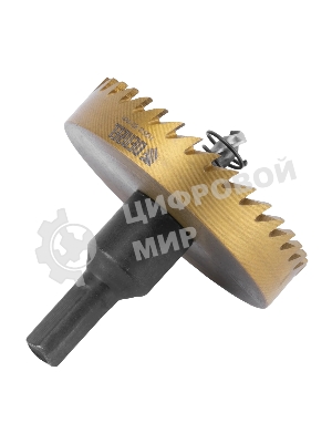 Коронка по металлу Denzel HSS, 63 мм, нитридтитановое покрытие