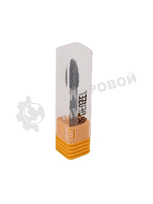 Борфреза по металлу Denzel твердосплавная, элипсообразная, тип-H, 8 мм