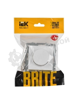 Светорегулятор IEK BR-D20-0600-K91 поворотно-нажимной СП BRITE СС10-1-0-БрАБ 600 Вт механизм арктич. бел.