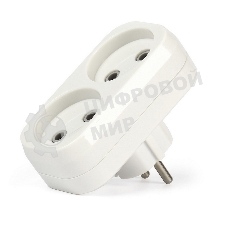 Плоский разветвитель Smartbuy (SBE-10-A02-2) 2 гнезда без заземления плоский 10А 250B