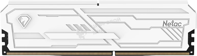 Оперативная память Netac Shadow III, DDR4, 8GB (1x8GB), 3200 MHz, CL16, с радиатором, белый