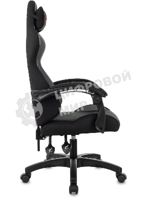 Кресло Zombie Void черный/серый, экокожа, 120 кг, механизм качания