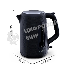 Чайник электрический Moulinex BY2M0810 1.7 л, 2400 Вт, черный