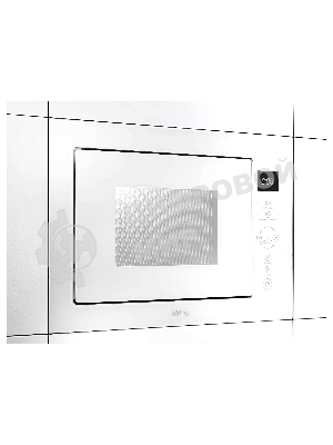 Встраиваемая микроволновая печь Korting KMI 825 TGW белый, 25 л, 900 Вт, переключатели - сенсор