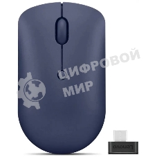 Мышь беспроводная Lenovo 540 темно-синий, 2400 dpi, радиоканал, USB-C, кнопки - 4