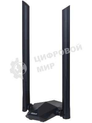 Сетевой адаптер Dahua DH-NC1800/Wi-Fi 802.11ax/2.4 ГГц до 574 Мбит.с + 5 ГГц до 1201 Мбит.с/2 антенны/USB 3.0/черный (DH-NC1800)