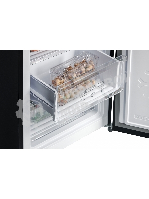 Холодильник Nordfrost RFC 390D NFGB черное матовое стекло двухкамерный 240/95л морозилка снизу