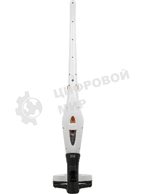 Пылесос вертикальный/ручной Mystery MVC-1118 белый/оранжевый, питание от аккумулятора, 300 Вт, уборка сухая, пылесборник 0.5 л, работа от АКБ max 30 мин