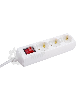 Удлинитель 3х3 м с заземл. 10А 250В У03В GENERICA 2P+PE 3х1 кв.мм IEK WYP10-10-03-03-ZK-G