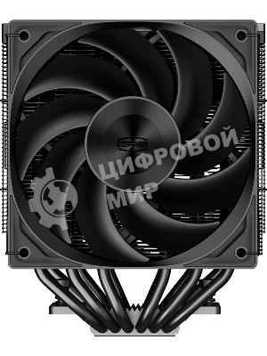 Кулер для процессора PCCooler RZ620 BK (260W, 4-pin PWM, 157.5мм, Al/Cu, 6x6мм, 1x120мм, 86.73CFM, 32dBA, 2200RPM, S: 1851/1700/1200/115X, AM5/AM4, черный)