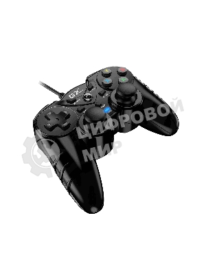 Геймпад Genius GX-17UV, (PC, PlayStation 3), two vibration motors, 2 joysticks, cable: 1.8 m, color: черный
