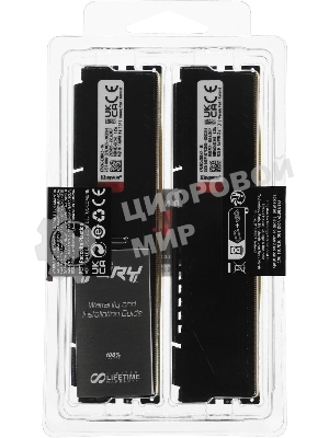 Оперативная память Kingston Fury Beast, DDR5, 16GB (2x8GB), 5600MHz, CL40, DIMM, с радиаторами, черный