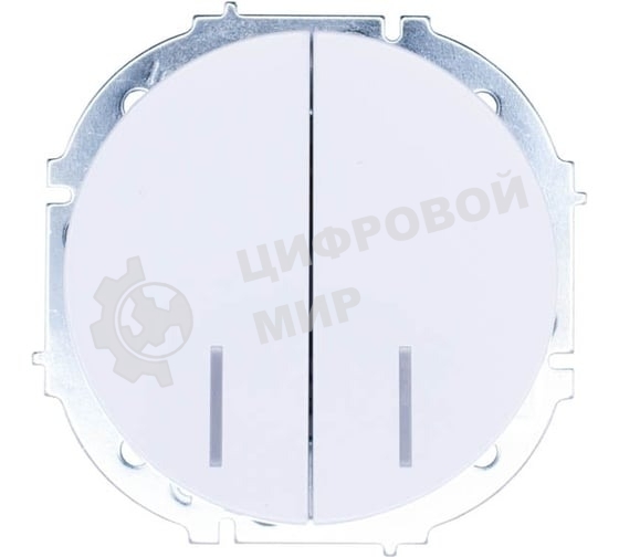 Выключатель 2-кл. СП OSEN 10А IP20 с подсветкой механизм бел. LEZARD 743-0288-112