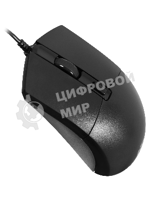 Мышь проводная Oklick 207M черный, 2400 dpi, USB, кнопки - 4