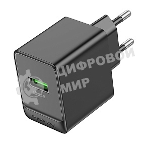 Сетевое зарядное устройство BOROFONE (6941991104732) BAS12A 1USB 3.0A QC3.0 18W черный