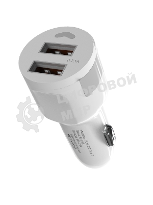 Автомобильное зарядное устройство Maxvi CCM-212 Plus T белый 2.1A