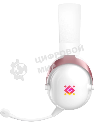 Гарнитура Defender Sabotauge белый/розовый, беспроводная + проводная, Bluetooth