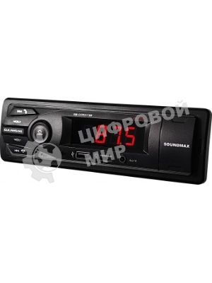 Автомагнитола Soundmax SM-CCR3179B, 1 DIN, Bluetooth, USB Type-A, AUX