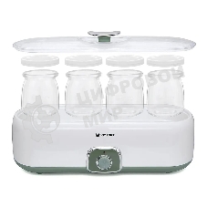 Йогуртница Kitfort KT-2006 20Вт 4б. 180 мл белый/зеленый