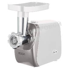 Мясорубка электрическая ECON ECO-1050MG белый, 1600 Вт, 1.8 кг/мин, реверс, защита от перегрузки, насадки - 4