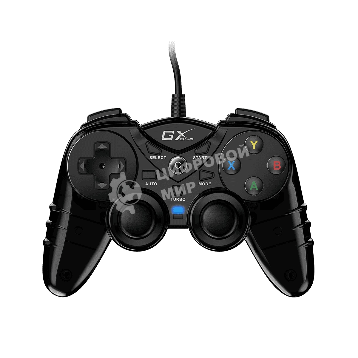 Геймпад Genius GX-17UV, (PC, PlayStation 3), two vibration motors, 2 joysticks, cable: 1.8 m, color: черный