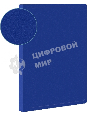 Папка с 60 прозрачными вкладками Silwerhof Eco A4, пластик, 0.7мм, синий