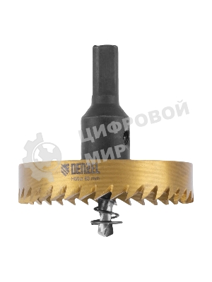 Коронка по металлу Denzel HSS, 63 мм, нитридтитановое покрытие