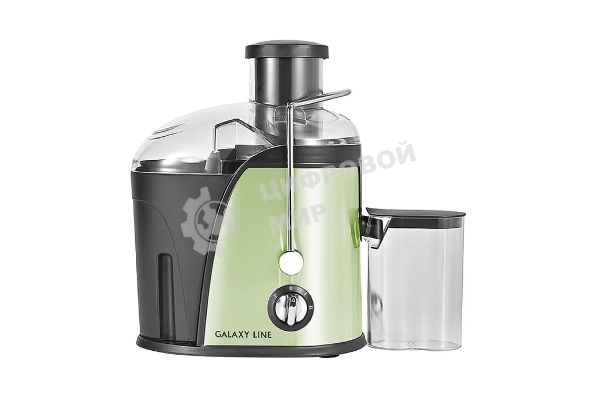 Соковыжималка GALAXY LINE GL 0815 зеленый, центробежная, 850 Вт, 550 мл, механическое