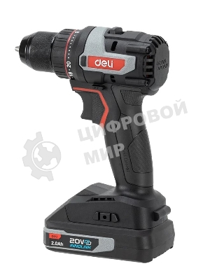 Дрель-шуруповерт Deli DE-DZ20-1D2, 20 В, 2 Ач, 50 Нм, бесщеточный