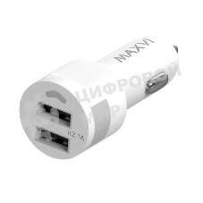 Автомобильное зарядное устройство Maxvi CCM-212 Plus T белый 2.1A
