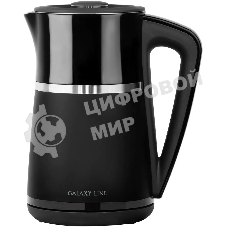 Чайник электрический Galaxy Line GL 0338 черный, пластик, 2200 Вт, 1.7 л
