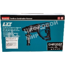 Перфоратор Makita DHR202Z аккумуляторный SDS+ DHR202Z 18В,Li-ion,3реж,1.9Дж,0-4000у\м,3.5кг,чем,подсв,б\акк и з\у,совмест с 4А·ч Li-ion