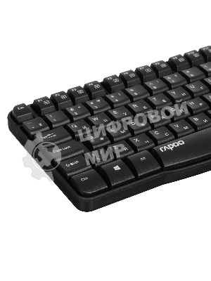 Комплект клавиатура+мышь Rapoo X1800S беспроводной, USB, 1000 DPI, чёрный