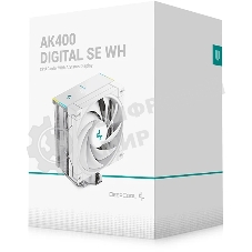 Устройство охлаждения(кулер) Deepcool AK400 Digital SE Wh ARGb Soc-AM5/AM4/1200/1700/1851 белый 4-pin 19-28dB Al+Cu LCD 220W 812gr Ret (R-AK400-WHADMN-GJD)