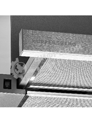 Встраиваемая вытяжка Kuppersberg SLIMTURBO 60 X, ширина 60 см, отвод/рециркуляция, 1500 м3/час, механическое управление, 3 скорости, освещение 2х2 Вт, металлические жироулавливающие фильтры, угольный фильтр KF-ES (опция), 63.4 дБ, обратный клапан, шхвхг:55.2x25.5x28см, нержавеющая сталь