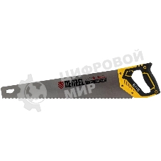 Ножовка по дереву Denzel 500 мм, 11 TPI, зуб 3D, двухкомпонентная рукоятка