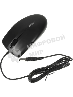 Мышь проводная A4Tech OP-530NU черный, 1200 dpi, USB, кнопки - 3
