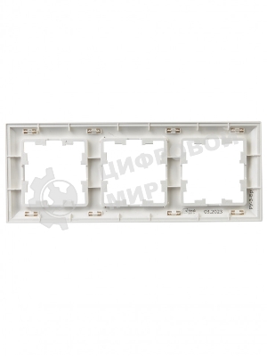 Рамка 3-местная IEK BRITE РУ-3-Бр DECOR 3D-форма белый/белый