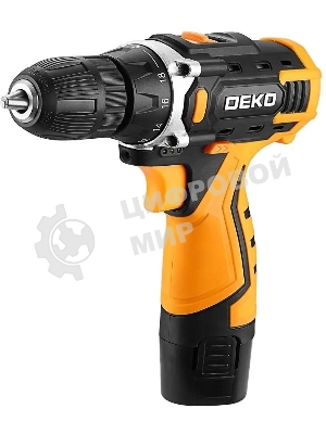 Дрель-шуруповерт Deko DKCD12V, 12 В, 1,5 Ач, 32 Нм, щеточный