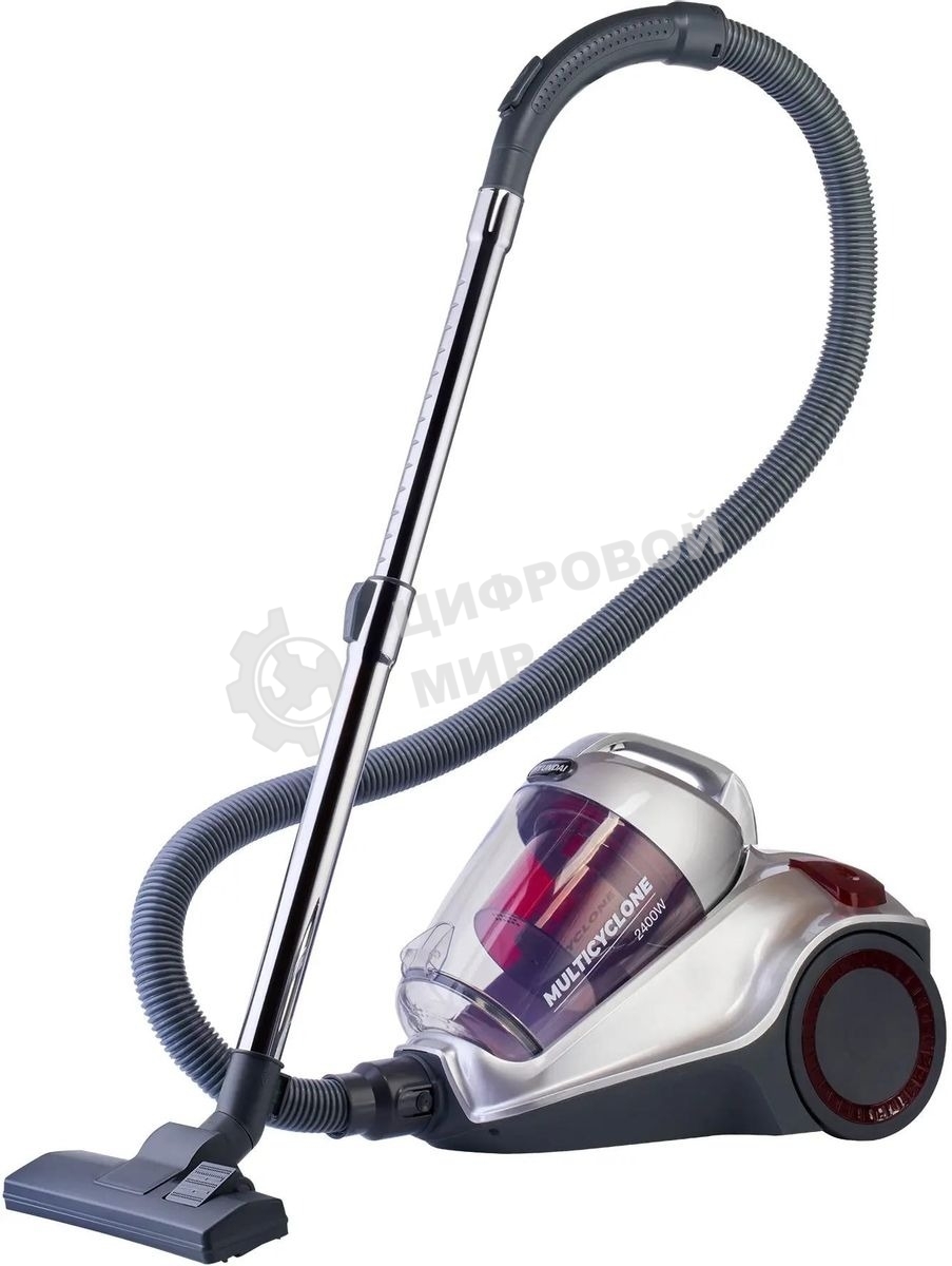 Пылесос Hyundai HYV-C4570 2400Вт серебристый/красный