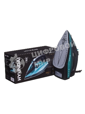 Утюг Hyundai H-SI01124 черный/зеленый, 2600 Вт, 25 г/мин, 220 г/мин, 420 мл