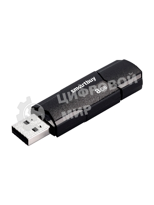 Флешка USB Smartbuy CLUE Black (SB8GbCLU-K), 8Gb, USB 2.0, R/W 20/10, черный
