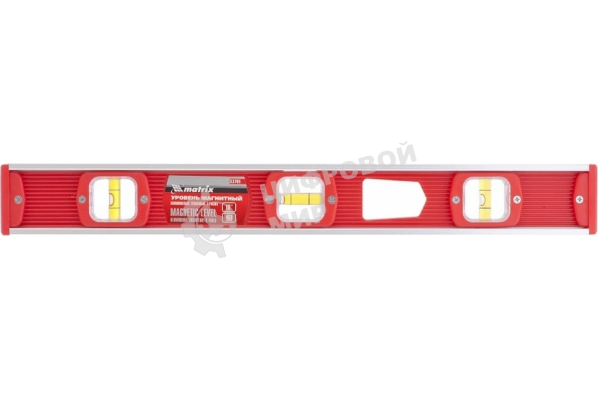 Уровень магнитный Matrix, 460 мм, 3 глазка