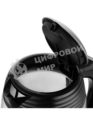 Чайник электрический Kitfort КТ-6126 1.7л. 2200Вт черный (корпус: стекло)