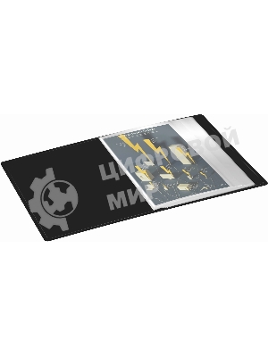 Папка с 80 прозрачными вкладками Silwerhof Eco A4, пластик, 0.7мм, черный